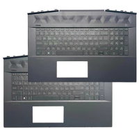 New Backlit US Keyboard For HP Pavilion Gaming 5 Plus 17-CD TPN-C142 L586455-001 With Palmrest Upper Cover Case