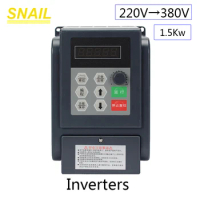 1.5kw inverter 220V 1 phase input to 380V 3 phase output motor governor for electric motor Industrial equipment CNC