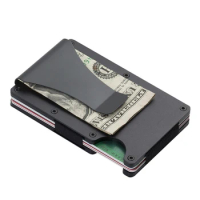 2023 RFID blocking metal wallet card holder case Custom LOGO rfid slim mens wallet minimalist aluminum wallet for men