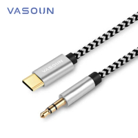 VASOUN Type C to 3.5mm Aux Cable (3.3FT) USB C to 3.5mm Male Headphones Audio Jack Aux Adapter Car Digital Headset Speaker Cable