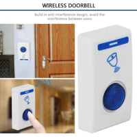 2023 New LED Door Bell Wireless Doorbell Battery Powered 32 Tune Songs 1 Remote Control 1 Wireless Home Security Smart Doorbells
