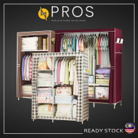 PROS Multifunctional Wardrobe Clothes Organization Storage Rack Cabinet Clothes Rack Cupboard Bedroo