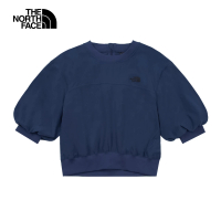 【The North Face】北面UE女款藍色吸濕排汗防潑水防曬短袖上衣｜88688K2