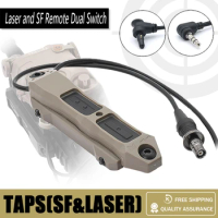 Tactical Augmented Pressure Switch Crane Laser and SF Plug Remote Dual Switch for MAWL PEQ Lasers and M600 M300 Flashlights