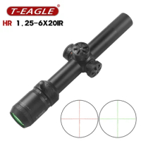 HR 1.25-6X20 IR Compact Optical Sight Tactical Riflescope For Hunting Reticle Illuminate Optics Airgun Airsoft