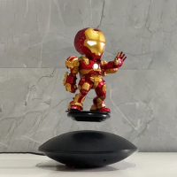 Magnetic Levitation Iron Man Desktop Glow Ornaments Fashion Cute Ironman Spider Hulk Showcase Figure Gift For Boyfriend