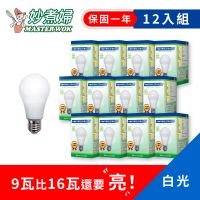 【妙煮婦】不頻閃LED燈泡12入(LED/燈泡/9W)
