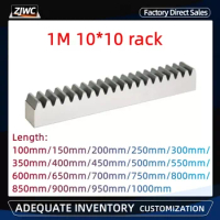 1M 1Mod 10*10 100mm/350mm/400mm/450mm/500mm/550mm/600mm-1000mm CNC Small Micro Worm Gear Rack Linear Rail For CNC Milling Router