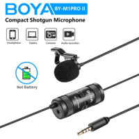 BOYA BY-M1 PRO II 6m 3.5mm TRRS Condenser Lavalier Lapel Microphone for PC iPhone Xiaomi Android DSLRs Cameras Youtube Streaming