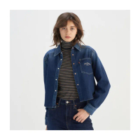 【LEVIS 官方旗艦】女款 長袖襯衫 牛津領 牛仔襯衫 女生襯衫 上衣 熱賣單品 001BU-0000