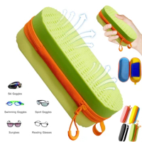 Swimming Goggles Storage Case for Swim Goggle Protection Box with Holes Eyewear Protector Men Women Kids Swimming Accessories