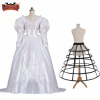 Labyrinth Sarah Princess Dress Cosplay Costume Ball Gown White Victoria Rococo Medieval Dress Labyrinth Sarah Movie Cosplay New