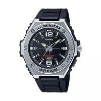 CASIO Jam Tangan Pria Casio General MWA-100H-1AVDF MWA100 MWA-100H Illuminator Black Dial Black Resi