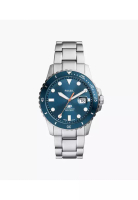 Fossil Fossil Sport Dive Men Blue Dial Stainless Steel Strap Jam Tangan Pria - FS6050