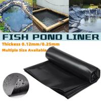 0.12-0.25mm Thickness HDPE Fish Pond Liner Garden Pond Landscaping Pool Reinforced Heavy Duty Waterproof Membrane Pond Liner
