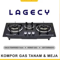kompor gas tanam legasi welhome 3 tungku
