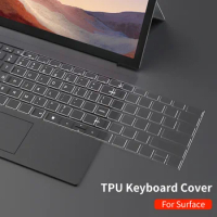 Keyboard Cover for Microsoft Surface Pro 9/7/8/7+/X/6/5/4/go 3/2 Laptop GO 2 Book 3 TPU Silicon Protector SKin Case 13 15 12.4