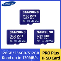 SAMSUNG Memory Card PRO Plus MicroSD Card 128GB 256GB 512GB 180MB/s C10 U3 V30 Microsd Micro SD SDXC For Phone Drone Camera