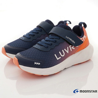 日本月星Moonstar機能童鞋LIGHT FOAM系列2E寬楦競速童鞋LV11085深藍(中大童)