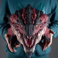 High quality 45cm Monster Hunter spark thinker dragon head statue resin statue collection model Home decorations Original box