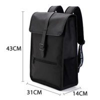 New Men's Leather Backpack Laptop Backpack for 14 Inch Waterproof Travel Backpack for School Hiking Business Leather Backpacks