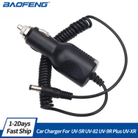 Baofeng Car Charger Cable Line 12-24V Input 10V Output For Baofeng UV-5R UV-82 GT-3 UV-9R Plus XR Walkie Talkie Battery Charger