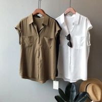 Baju Atasan Wanita - Shimer Top Blouse  -Kemeja Lengan pendek  - Shirt Casual Polos Korean Style Cew