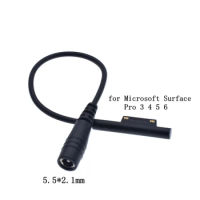 Dc 5.5*2.5mm Female Power Supply Adapter Converter Laptop Charging Cable Cord for Microsoft Surface Pro 6 5 4 3 for Surface Go