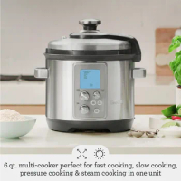 Fast Slow Pro Slow Cooker Electric Pressure Cooker 4 5 Liters Brushed Stainless Steel Cooking Pots Electric Ramen Pot Rice Multi