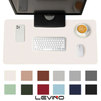 Large Leather Mouse Pad Keyboard Pad Anti-Slip Suede Backing Smooth Mouse Pad PU Waterproof Desk Pad