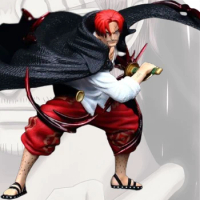 20cm One Piece Four Emperors Shanks Anime Figure LX Red Hair Scene Manga Statue PVC Action Figurine Collectible Model Toys Gifts