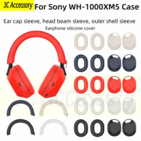 2024 New For Sony WH-1000XM5 3 PCS Headphone protective cases Washable silicone fall protection cover For Sony WH-1000XM5 Cover