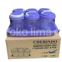 Toples Set Nampan Candy Cornelius 6 Toples 1 Nampan Plastik Tebal Wadah Kue Snack Lebaran Food Grade