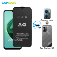 3in1 Tempered Glass Anti Glare Xiaomi Redmi 10 5G Free Tempered Glass Camera dan Skin Carbon