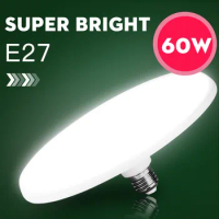 E27 LED Bulb 220v Led Lamp 15/20/30/40/50/60W Spotlight UFO Light Bulbs For Home Kitchen Lighting Living Room High Power Bulb