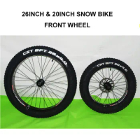 20/26inch Snow bike front Rear wheel 4.0 fat tire bicycle front Rear wheel kit snow ebike front whee