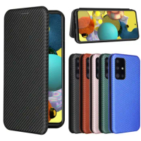 For Samsung Galaxy A52 5G Case Luxury Flip Carbon Fiber Skin Magnetic Adsorption Case For Samsung A72 5G A 52 A 72 Phone Bag