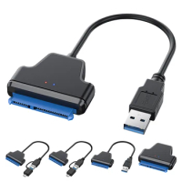 USB 3.0 To SATA 3 Cable Sata To USB Adapter USB 3.0 Type C SATA Converter Cables Support 2.5 Inch External SSD HDD Adapter