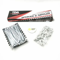 TDR RACING RUJI JARI JARI SPOKES NIPPLES CHROME DAN GOLD SPOKES ORIGINAL 100% 9 / 120 GOLD