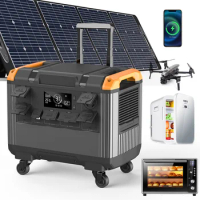 110V 220V Portable Power Station Solar Power Bank Charging Lifepo4 2000W 2400W 2500W 3000W Home Emergency Outdoor Power Station
