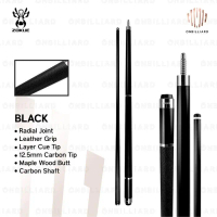 ZOKUE ELITE by KONLLEN Play Cue Stick Carbon Low Deflection Stik Billiard - Black