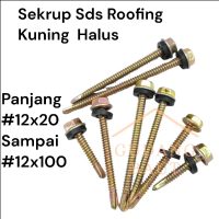 50Pcs Baut Roofing Kuning 12x20 12x25 12x30 12x35 12x40 12x45 12x50 12x60 12x70 12x75 12x100 Sekrup