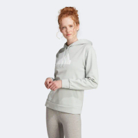 【adidas 愛迪達】上衣 女款 長袖上衣 帽T 運動 W FI BOS HOODIE 灰 IM4877