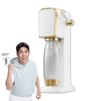 【Sodastream】ART 拉桿式自動扣瓶氣泡水機(白金)