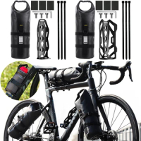 5L Bike Fork Bag Cycling Pack Waterproof Bike Pannier Reflective Strap Large Capacity for Mountain Bikes Road Bikes