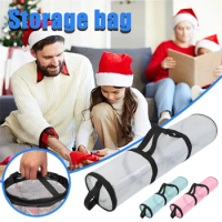Christmas Gift Storage Bag Cylindrical Handheld Convenient PVC Storage Gift Bag Travel Supplies Storage Bag