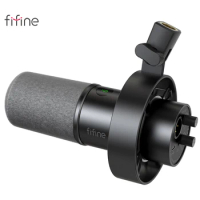 FIFINE USB/XLR Dynamic Microphone with Shock Mount,Touch-mute,Headphone Jack&amp;Volume Control,for PC or Sound Card Recording -K688