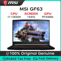 Original MSI GF63 Gaming Laptop 15.6 Inch FHD 144Hz IPS Screen Netbook i7-12650H 512GB/1TB/2TB RTX4060 Computer Gaming Notebook