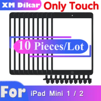 10 PCS Touch For iPad Mini 1 A1432 A1454 A1455 Mini 2 A1489 A1490 A1491 Touch Screen Digitizer + IC Chip Flex With Key Button