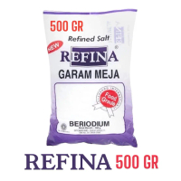 GARAM REFINA 500 GR / Refina Garam Meja Murni Beryodium Bersih Putih Halus